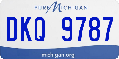 MI license plate DKQ9787