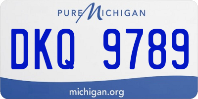 MI license plate DKQ9789