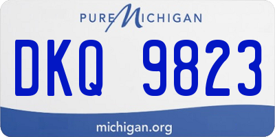 MI license plate DKQ9823