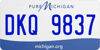 MI license plate DKQ9837