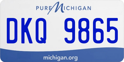 MI license plate DKQ9865
