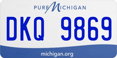 MI license plate DKQ9869