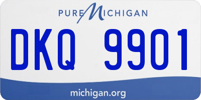 MI license plate DKQ9901