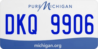 MI license plate DKQ9906
