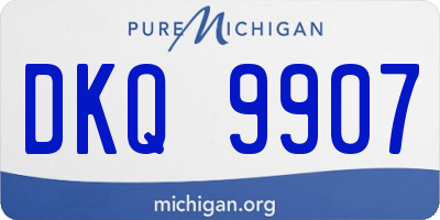 MI license plate DKQ9907