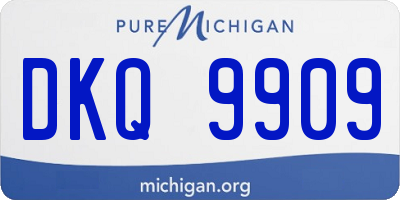 MI license plate DKQ9909