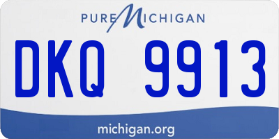 MI license plate DKQ9913