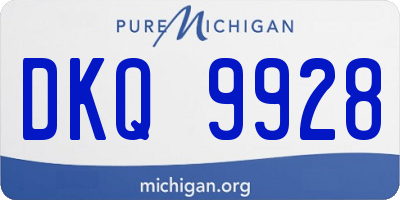 MI license plate DKQ9928