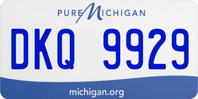MI license plate DKQ9929