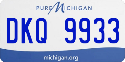 MI license plate DKQ9933