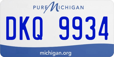 MI license plate DKQ9934