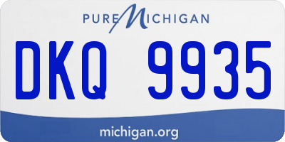 MI license plate DKQ9935