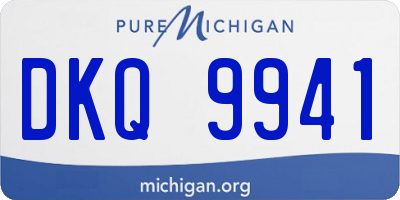 MI license plate DKQ9941