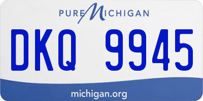 MI license plate DKQ9945