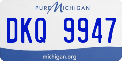 MI license plate DKQ9947