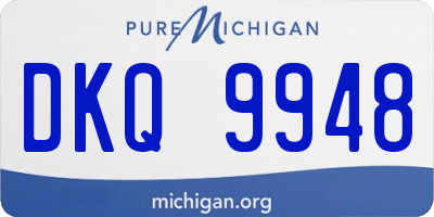 MI license plate DKQ9948