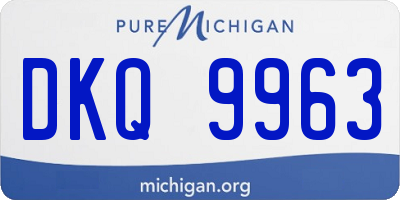 MI license plate DKQ9963