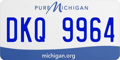 MI license plate DKQ9964