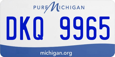 MI license plate DKQ9965