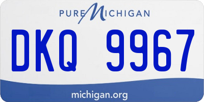 MI license plate DKQ9967