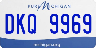 MI license plate DKQ9969