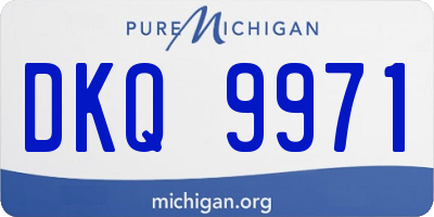MI license plate DKQ9971