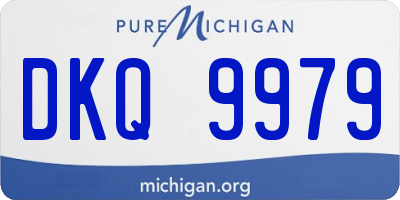 MI license plate DKQ9979