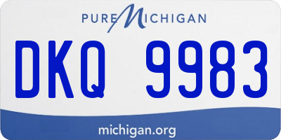 MI license plate DKQ9983