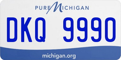 MI license plate DKQ9990
