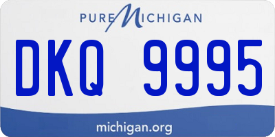 MI license plate DKQ9995