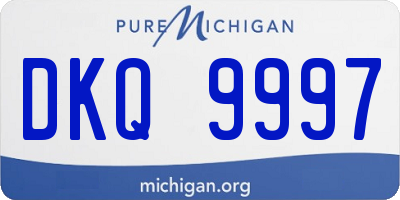 MI license plate DKQ9997