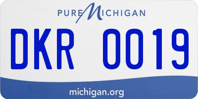 MI license plate DKR0019