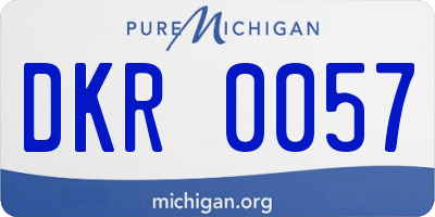 MI license plate DKR0057