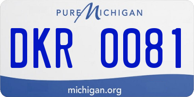 MI license plate DKR0081