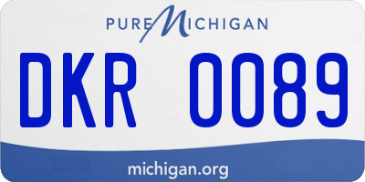 MI license plate DKR0089