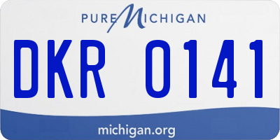 MI license plate DKR0141