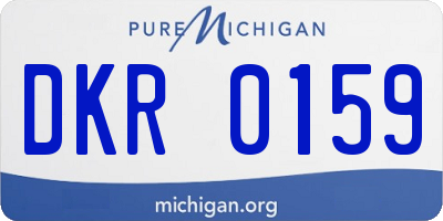 MI license plate DKR0159