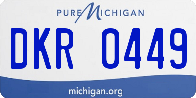 MI license plate DKR0449
