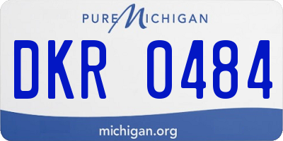 MI license plate DKR0484