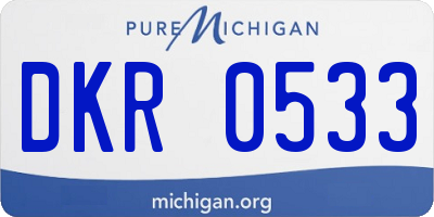 MI license plate DKR0533