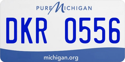 MI license plate DKR0556