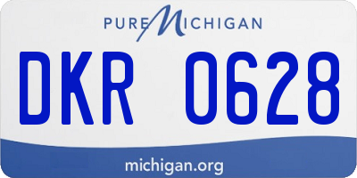 MI license plate DKR0628