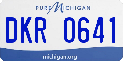 MI license plate DKR0641