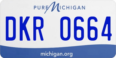 MI license plate DKR0664