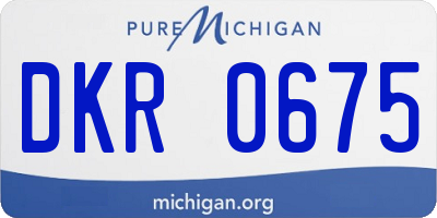 MI license plate DKR0675