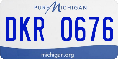 MI license plate DKR0676