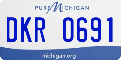 MI license plate DKR0691