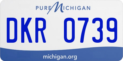 MI license plate DKR0739