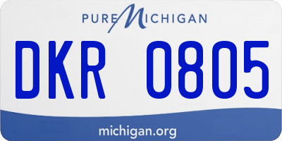 MI license plate DKR0805