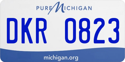 MI license plate DKR0823